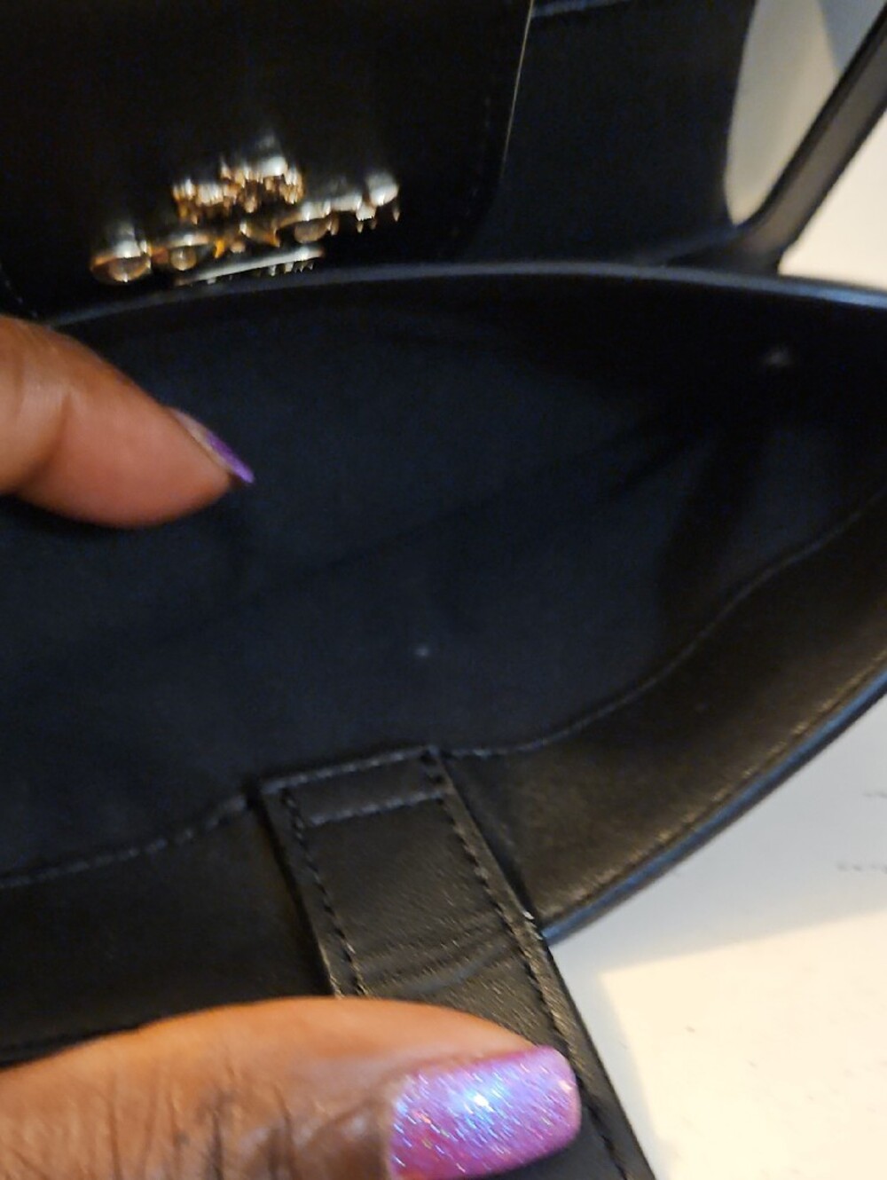 Coach Brown and Black Signature Canvas Phone Wristlet - Picture 5 of 7